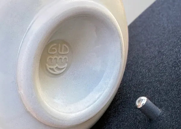 Detail of the Caravan Moon Pot foot and spindle opening